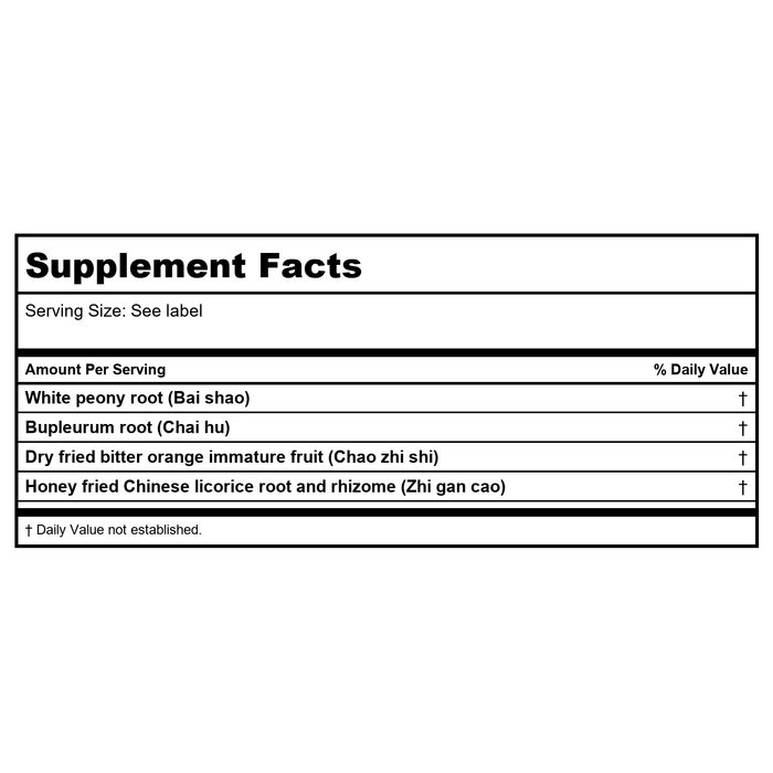 Kan Herb Traditionals Four Cold Extremities 60 Tablets - Supplement Facts panel