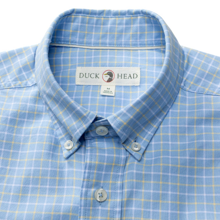 Kline Plaid Oxford Shirt - Serenity Blue