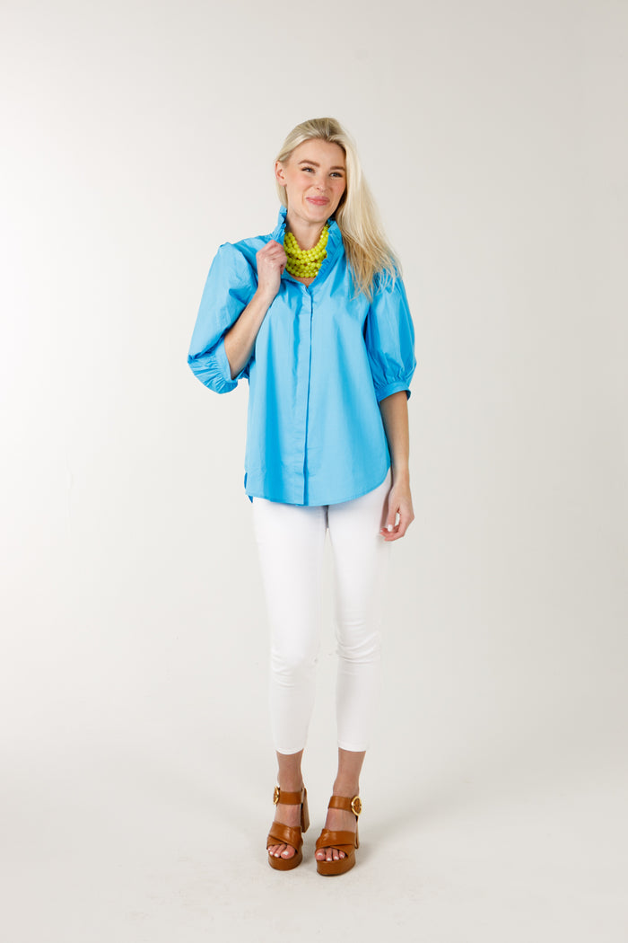 Laura Top-Solid Swim Cap Blue