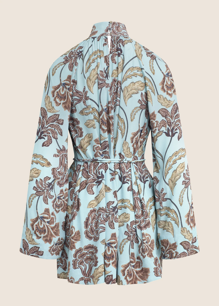 Love Story Mini Dress-Sky Paisley Floral