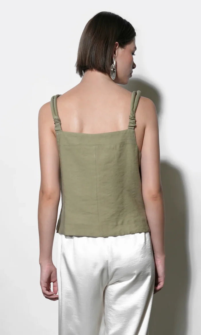 Lydia Embroidery Rope STrap Sleeveless Top
