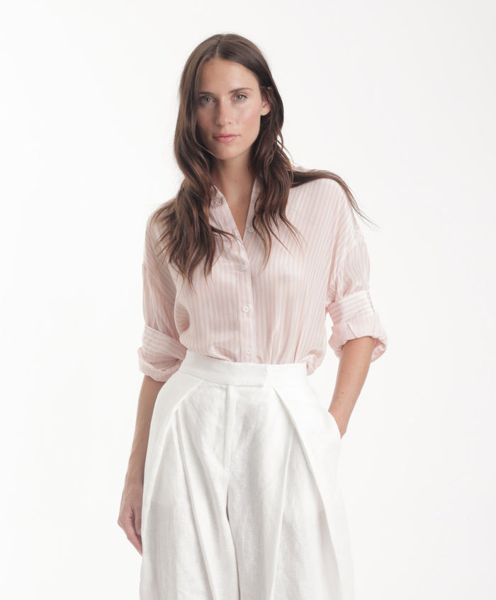 Malaga Pink/White Striped Top