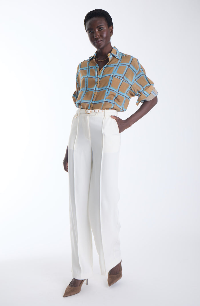 Malaga Print Shirt in Plaid