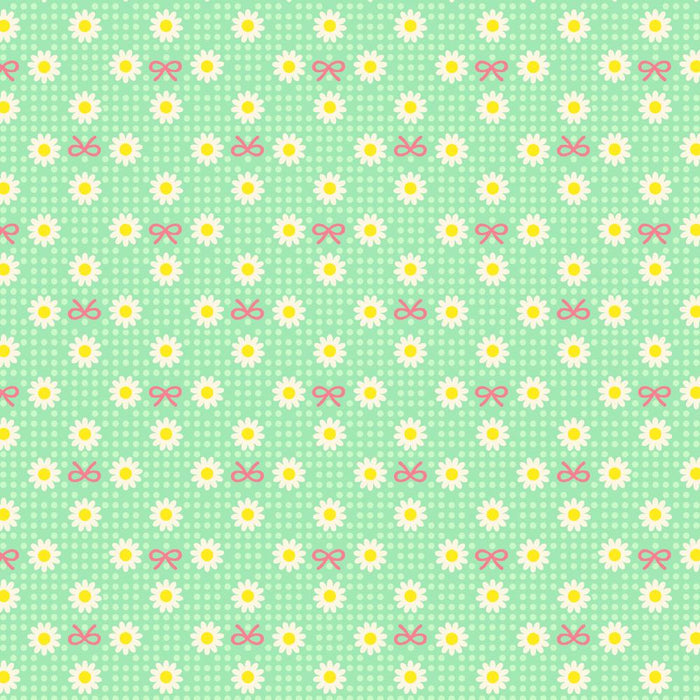 Margaret & Sophie 8- Retro Margaret Flower - Mint - Quilt Gate