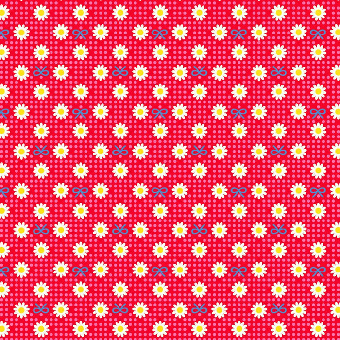 Margaret & Sophie 8- Retro Margaret Flower - Red - Quilt Gate