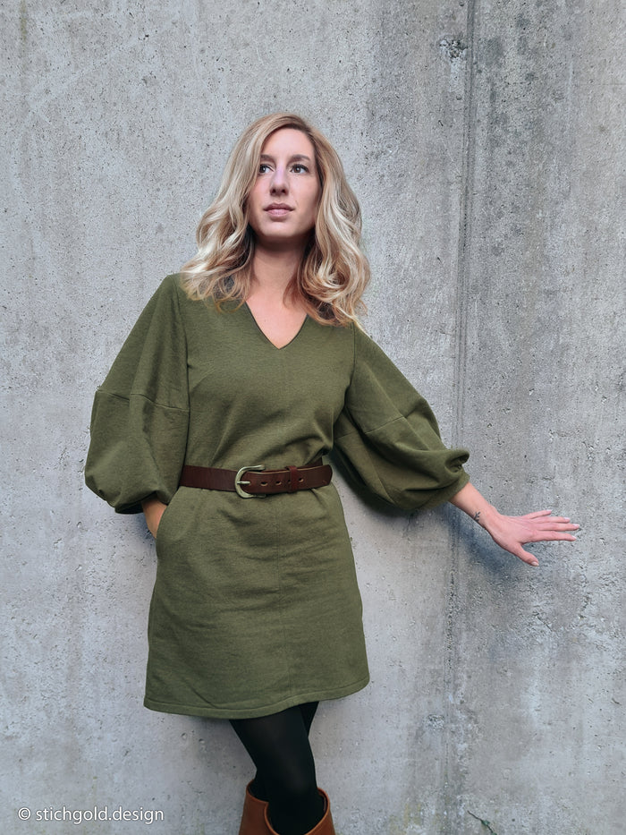 Melange Khaki Green Sweatshirt Fleece