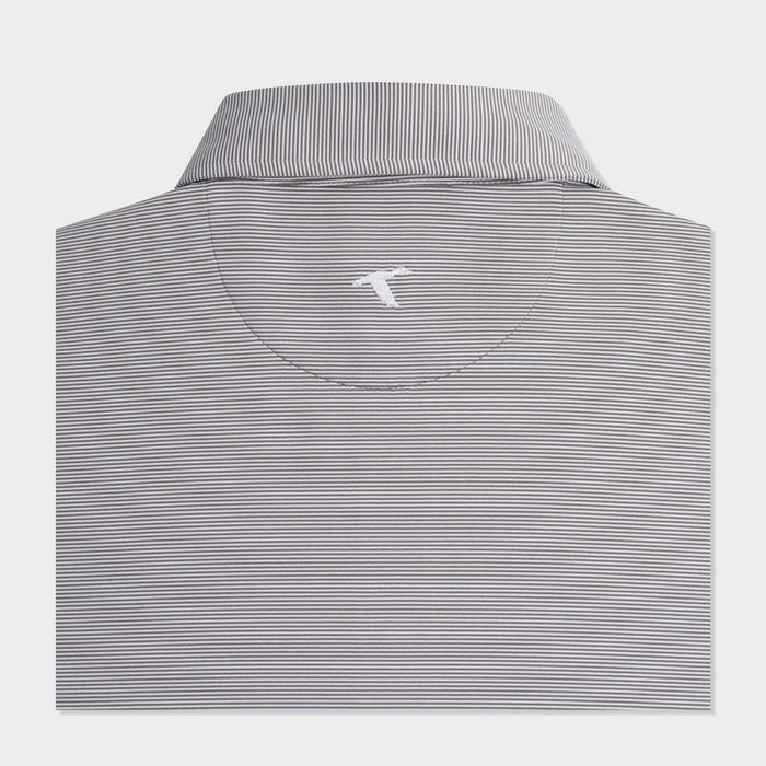 MSU Pinstripe Polo - Charcoal