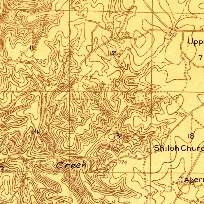 Old Map of Florence, Alabama by USGS, 1914 – Muscle Shoals & Tennessee River