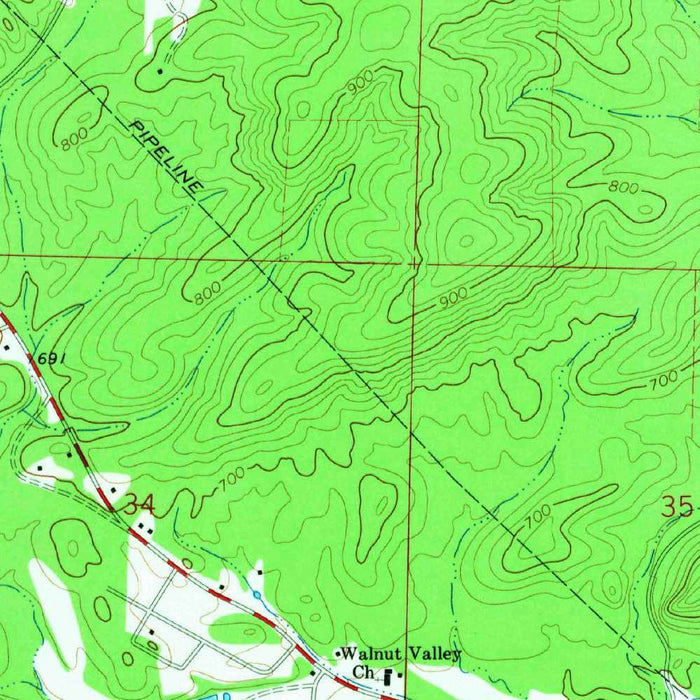 Old Map of Hot Springs, Arkansas by USGS, 1966 – Lake Hamilton, Lake Catherine & Ouachita Mountains
