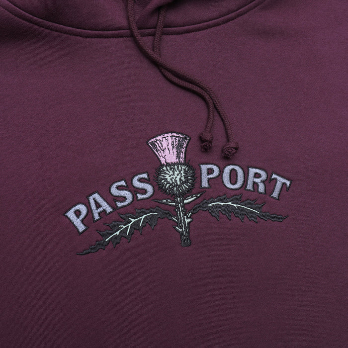 PASSPORT - THISTLE EMBROIDERY HOODIE (BERRY)