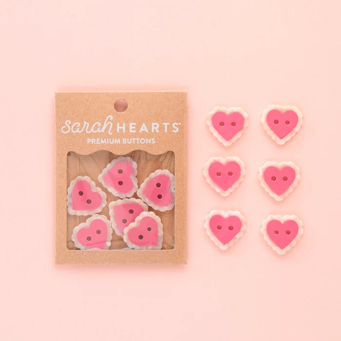 Pink Sweet Heart Button - Large - Sarah Hearts