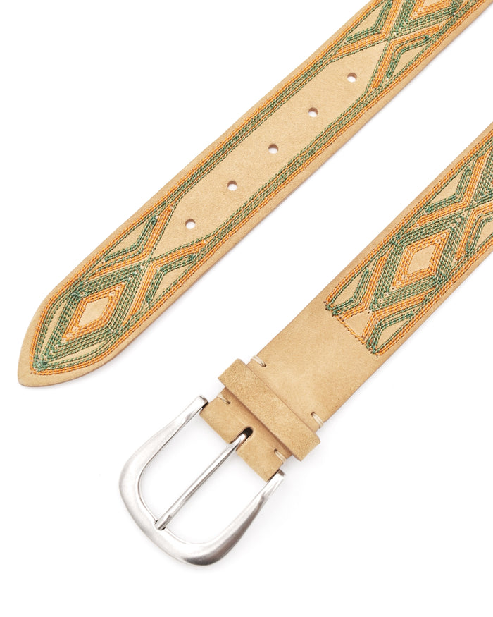 Post & Co. Sand Suede Braided Belt