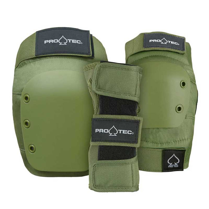 PRO-TEC - STREET JR 3 PK PAD SET GREEN