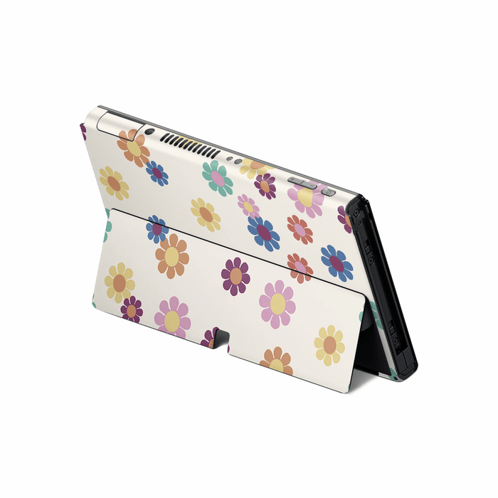 Rainbow Daisies Nintendo Switch OLED Decal Skin