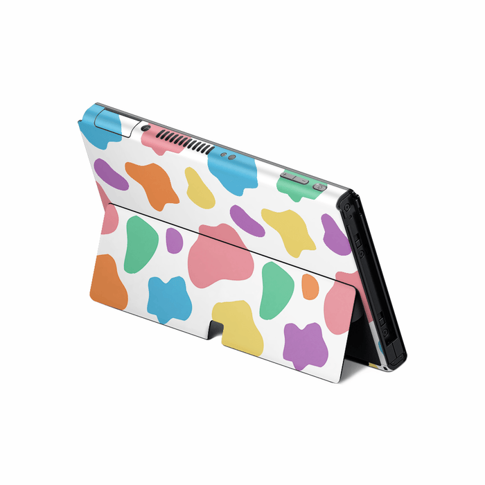 Rainbow Moo Moo Nintendo Switch OLED Decal Skin