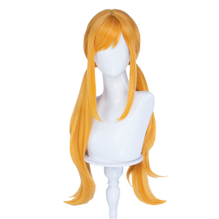 【Ready For Ship】DokiDoki Anime Cosaply Wig Long Straight Orange Hair Pre Braided Twin Tails HEROINESSS