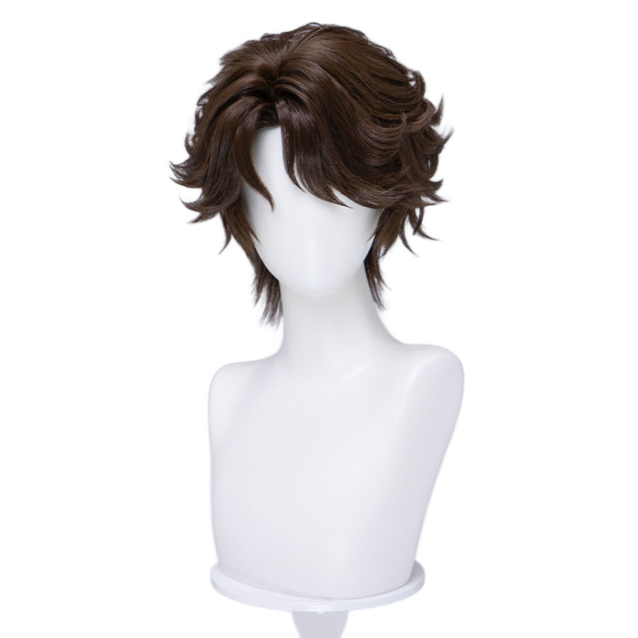 【Ready For Ship】DokiDoki Game Identity V Cosplay Eli Clark Wig Short Brown Hair Seer BLK.ELI idv