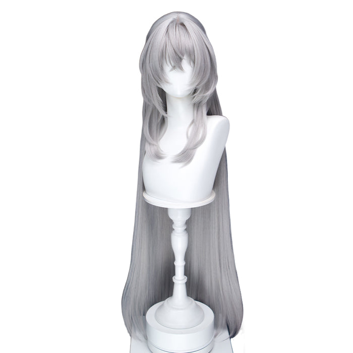 【Ready For Ship】DokiDoki Game Zenless Zone Zero Cosplay Lady Sunbringer Wig Long Straight Silver Hair ZZZ