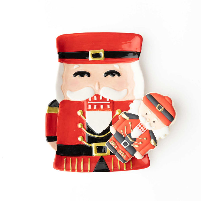 Red Nutcracker Dessert Plate