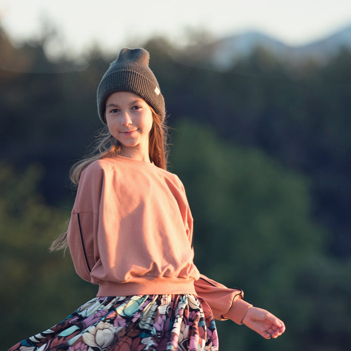 Rib Knit, Copper Brown