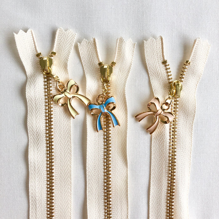Ribbon Zipper - Blue