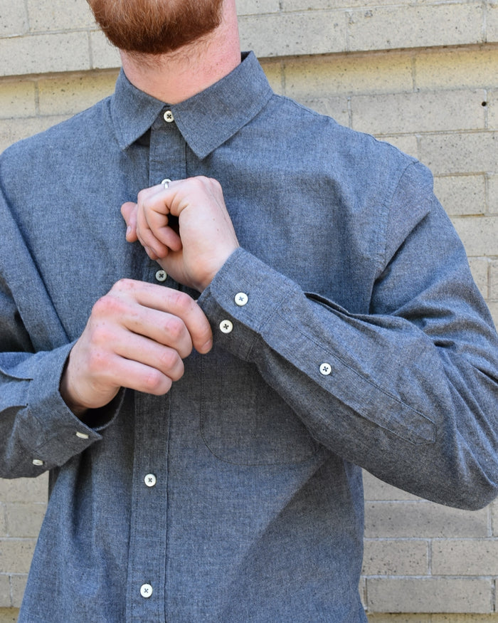 Rough Side Unit Shirt in Indigo