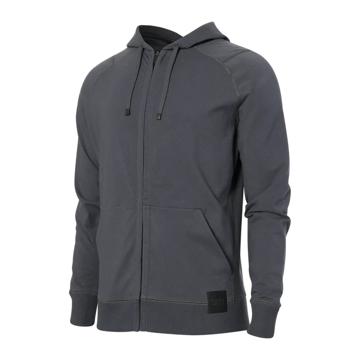 SAXX DOWN TIME FULL ZIP HOODIE - INDIA INK