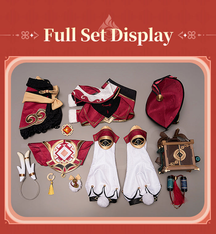 【Size S-2XL】DokiDoki-R Game Genshin Impact Cosplay Yanfei Costume Yan Fei