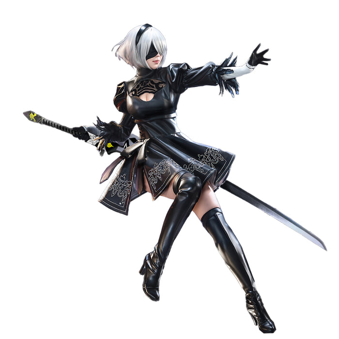 【Size S-3XL】DokiDoki-SR Cosplay Game Cosplay Black Dress Costume Women Leather Version