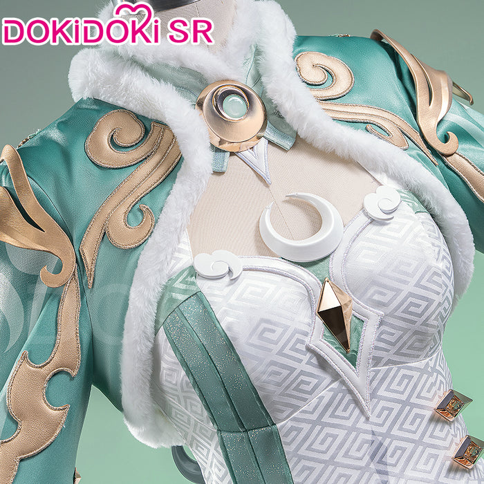 【Size S-3XL】DokiDoki-SR Game Genshin Impact Cosplay Zi Bai Costume White Horse Adeptus Zibai Luna IV