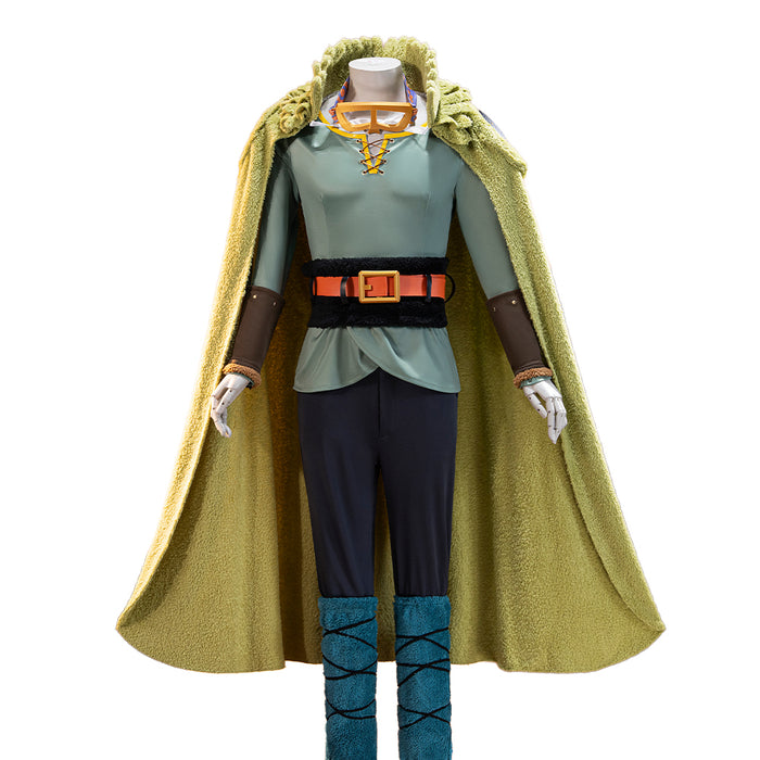 【Size XS-3XL】DokiDoki-R Anime Cosplay Costume Green Cloak Male