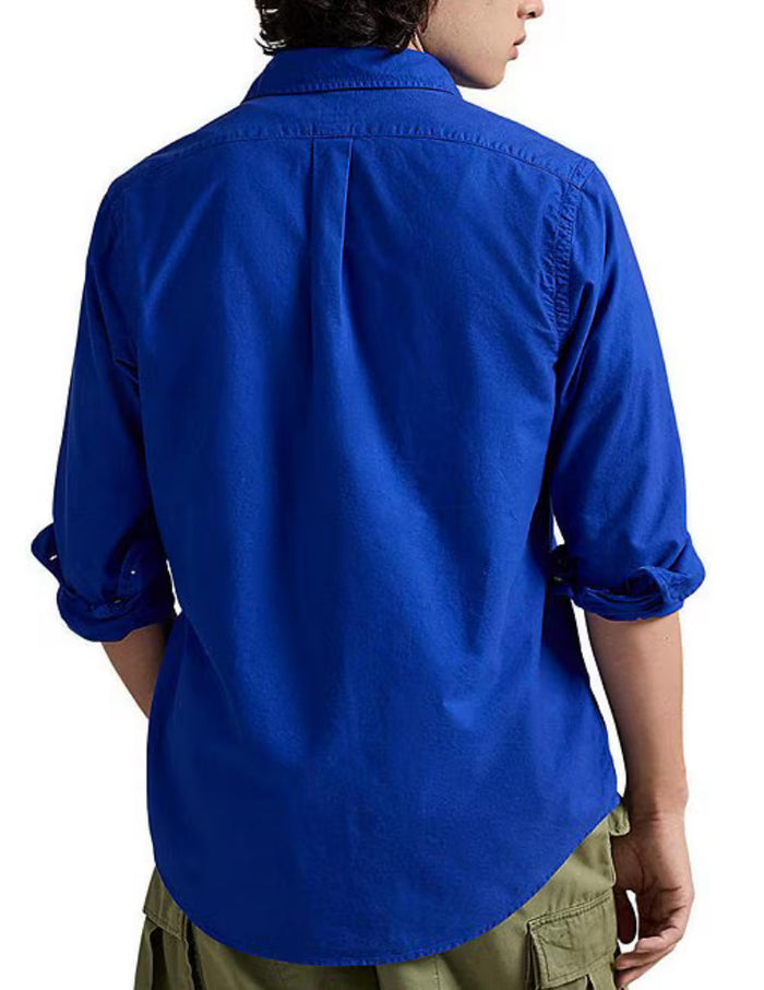 Solid Garment Dyed Oxford - Pacific Blue