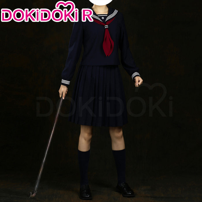 【US LOCAL SHIPPING 】DokiDoki-R Game Cosplay Costume Uniform Halloween Blue / Pink / Grey