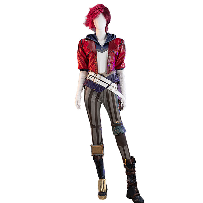 【US LOCAL SHIPPING 】【Size S-3XL】DokiDoki-R Game Cosplay Red Jacket Costume
