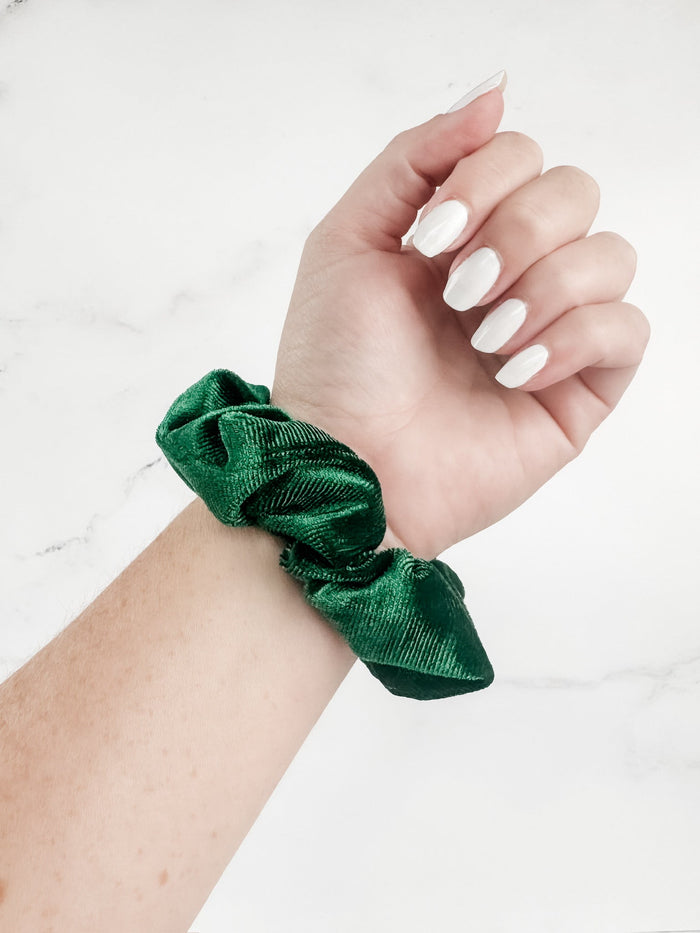 Velvet Scrunchie - Green FINAL SALE // SHIPS IN 1-2 WEEKS
