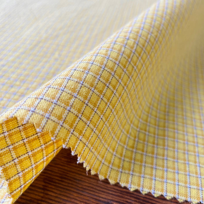 Yarn Dyed Collection - Accent Line Mini Check - Yellow - Textile Pantry