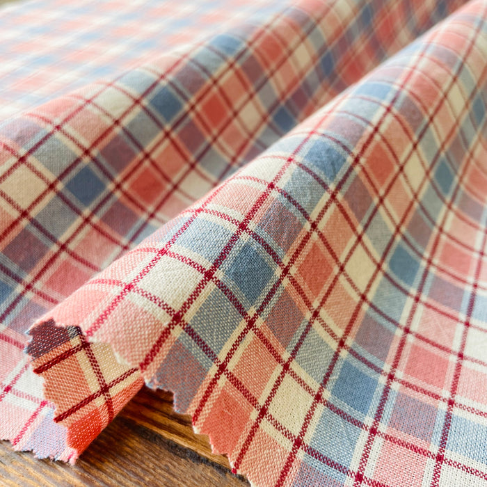 Yarn Dyed Collection - Tone Block Check - Pink - Textile Pantry