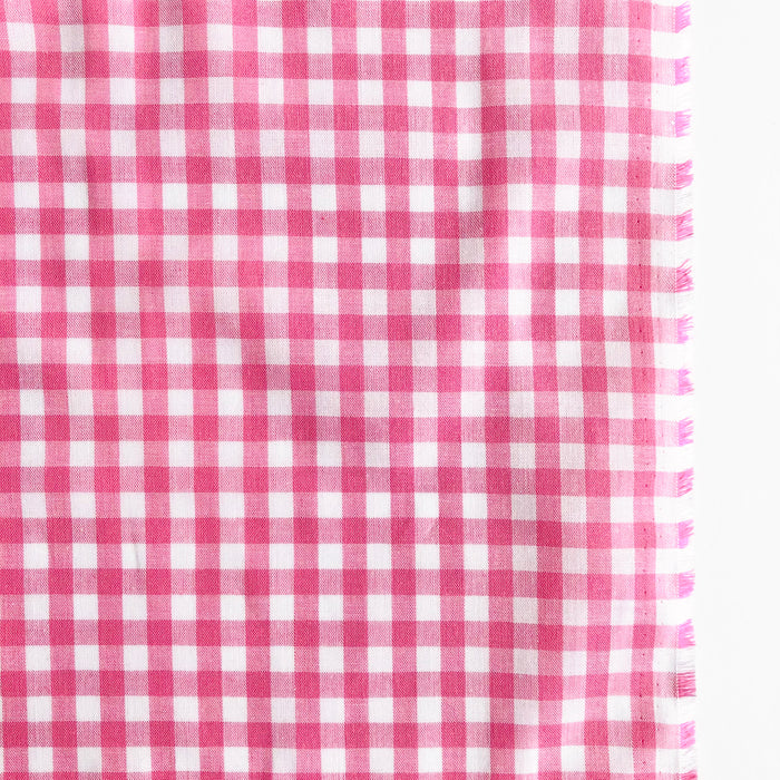 Yarn Dyed Gingham Check - Light Pink - Reiko Washizawa - Yuwa