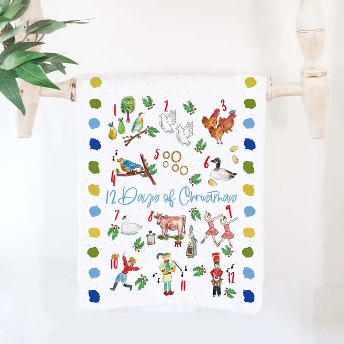 12 Days of Christmas Tea Towel