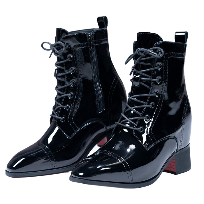 【13.5CM】DokiDoki Height Increasing Shoes / Elevator Shoes Red Sole Bottom Leather Shoes