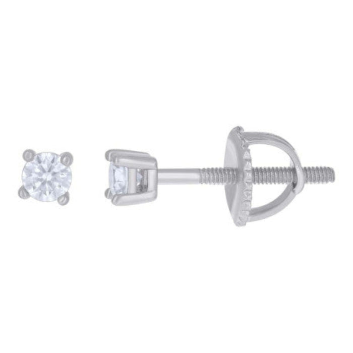 14k Gold Moissanite Stud Earrings 3mm
