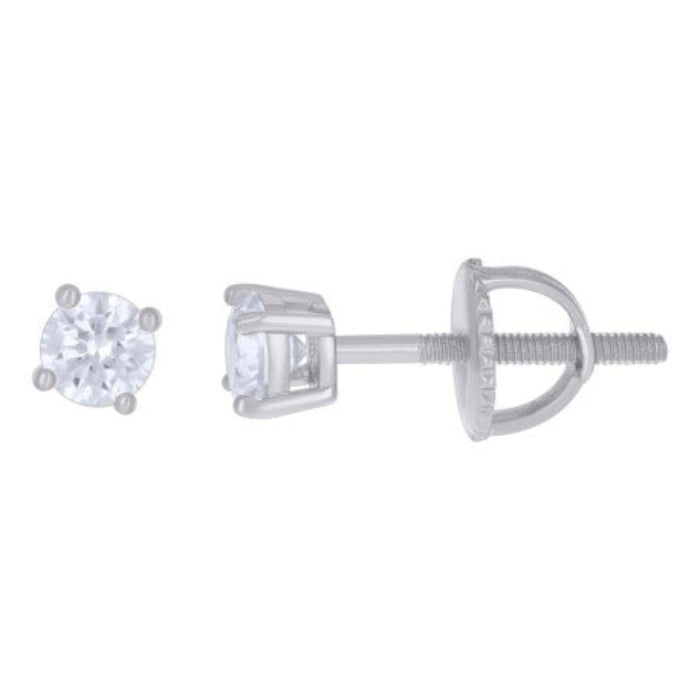 14k Gold Moissanite Stud Earrings 4mm