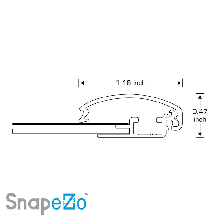 15x30 Black SnapeZo® Snap Frame - 1.2" Profile