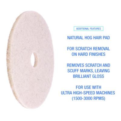 17" NATURAL HAIR BURNISHING (POLISHING) PAD