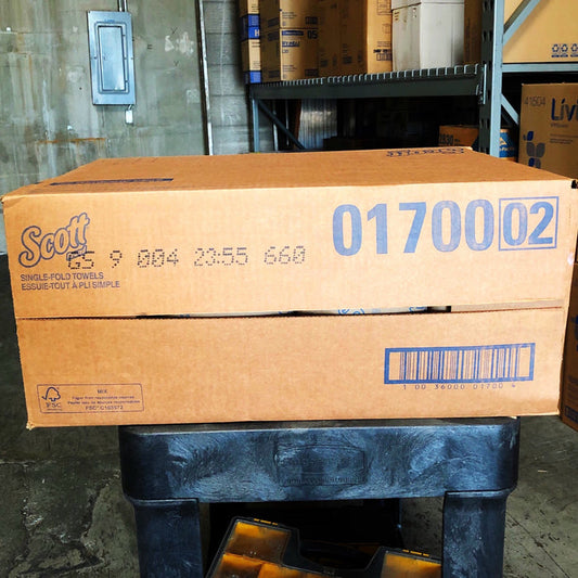 1700 SCOTT BLEACHED SINGLEFOLD PAPER TOWELS 4000/CS
