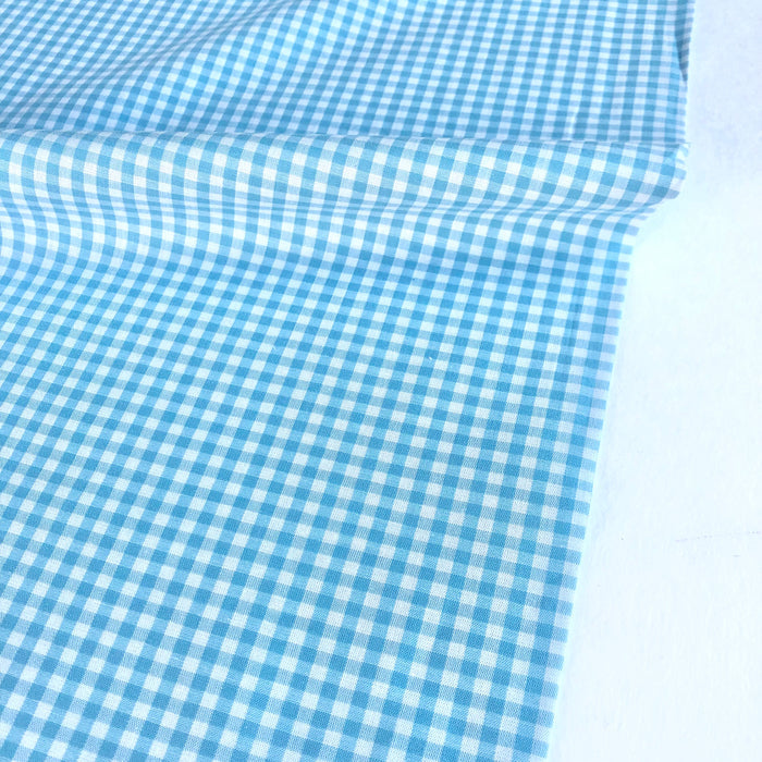 1/8th inch Gingham Check - Sky - Sevenberry