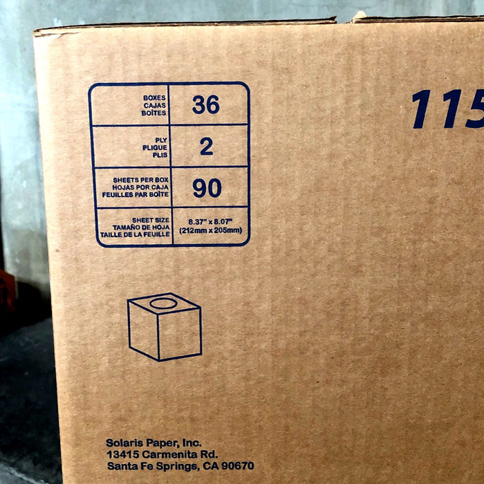 2 PLY FACIAL TISSUE ( CUBE BOX ) 36X90/CS (11516)