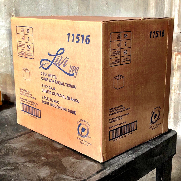 2 PLY FACIAL TISSUE ( CUBE BOX ) 36X90/CS (11516)