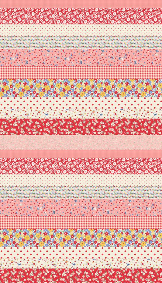 30's Playtime 2025 - Cheater Stripe - Scarlet - Linzee McCray - Moda