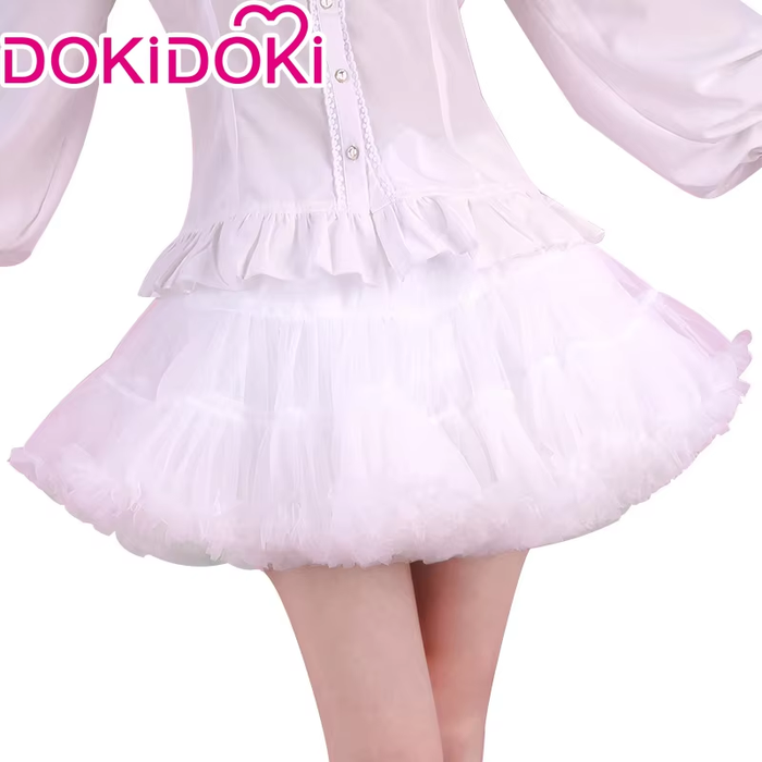 【31 CM】DokiDoki Game Anime Cosplay Prop Black / White Bustle Skirt Petticoat Lolita Dress